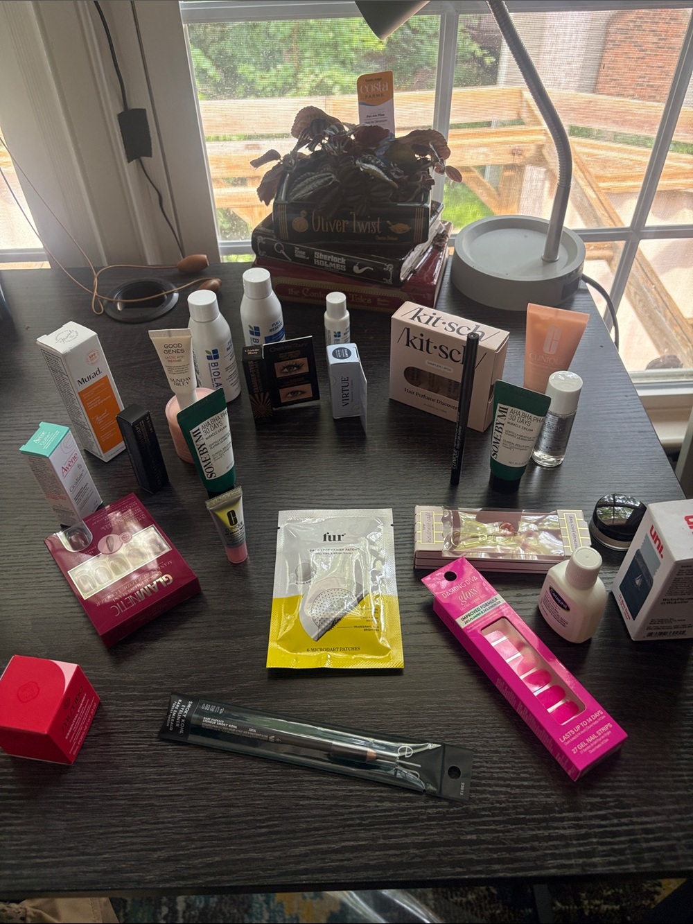 Samples for skincare, makeup, nails, and hair